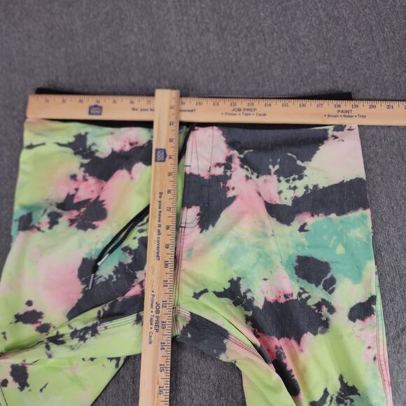 Volcom Board Shorts sz 36 Mens Cinch Fly Abstract Green Pink Black Inseam 9" 20" - Picture 5 of 9